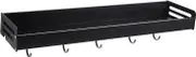 GARVALON Wall-Mounted Spice Rack Toiletries Shelf Kitchen Hanging Storage Rack Hooks