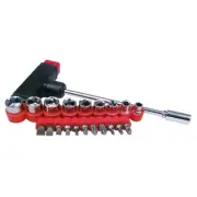 Roadpro RP-34120 Screwdriver Set T Bar, 21 Piece, With 9 Sockets And 11 Bits
