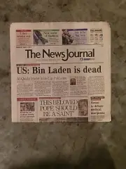 Delaware New Journal World May 2nd 2011 Headline Bin Laden Is Dead Historical