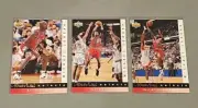 1992 - 93 UPPER DECK MICHAEL JORDAN JERRY WEST SELECTS - CARD LOT X 3