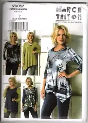 Vogue V9057 Misses XS to M Knit Pullover Top UNCUT Sewing Pattern