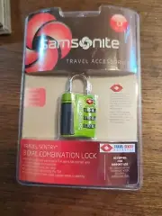 New Samsonite Travel Sentry 3-Dial TSA Combination Lock Luggage Varisty Red