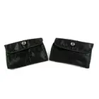 Roll-up Clear Hanging Travel Toiletry Bag Cosmetic Organizer in Black, 2 Pack