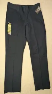 Dickies Flex Twill Work Pants Mens 34x32 Slim Fit Tapered Stain Release Navy NWT