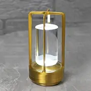 Candico Cordless Bedside Table lamp Rechargeable Portable Touch,2000MA Battery Operated Lamps LED Night Light,3Color Stepless Dimming Crystal Lantern Suitable bedrooms,Bars,cafes,Camping,Golden