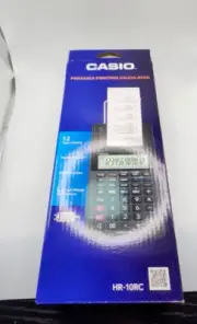 BRAND NEW SEALED CASIO HR-10RC PORTABLE PRINTING CALCULATOR 2-WAY POWERED MULTI