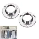 Round Zinc Alloy Wardrobe Rail Fitting Rod End Support Socket Ring 19mm 22 /25mm