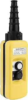 Crane Hoist Control,XAC A271 Crane Chain Hoist Push Button Switch 2 Buttons Lifting Pendant Controller