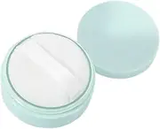 Generic Compact Cosmetic Powder Container with Puff for Women, Green