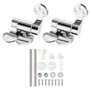 Toilet Seat Hinge 1Pair Replacement Stainless Steel Hinges for All Toilet Seat Cover Lid Soft Close Toilet Seat Fittings Silver