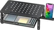 "Zimilar Monitor Stand Riser - Height Adjustable with Metal Mesh Drawer, Phone H