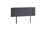 Linen Fabric King Bed Deluxe Headboard Bedhead - Grey