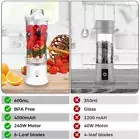 600ml USB Rechargeable Portable Blender Juicer Cup Smoothies Mixer Fruit Machine