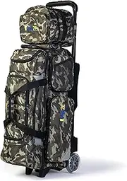 KAZE SPORTS 3 Ball Bowling Roller + 1 Ball Add On Spare Tote (Camo)