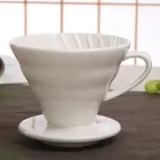 Ceramic Coffee Dripper Pour Over Cone Maker (white, 01) 01, white