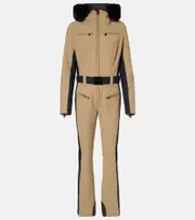 [Goldbergh] Goldbergh Parry faux shearling-trimmed snowsuit UK 18 brown