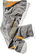 Bullstar Ultra 432-0-400-60 Work Trousers (Grey, Size 60, with Easy-More Stretch Waistband, Ventilation Zips, Modern Work Clothing)