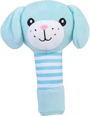 KOMBIUDA Hand Crank Rattle Hand Bell Crib Bed Hanging Animal Hand Bell Plush Blue