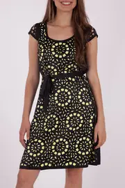 Flower Laser Cut Dress--ESC-S2P132