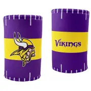2x NFL Minnesota Vikings 11.5cm Stubby Can/Bottle Beverage Storage Sleeve Holder