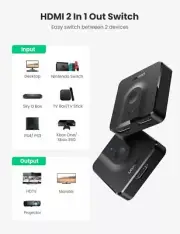 2 Way HDMI 2.0 Switch 2 Port in 1 out Ultra HD 4K 120Hz for PS4 Pro Xbox 360 PC