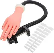 BIUDECO Artificial Nails Hand Model Silicone Prosthetic Hand Nail Art Accessories for Beginners