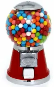 Bubble Globe Bulk Vending Machine Vend Choice of Candy Gumballs 1" Toys or Balls