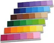 Gradient Color Finger Ink Pad Inkpad Rubber Stamp DIY Finger Print 10 Colours Multicolor Craft Stamp Pad for Stamps, Paper, Wood Fabric, for Scrapbooking, Art Projects, and Educational Fun
