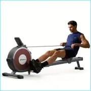 Merach Q1S Quiet Magnetic Rowing Machine - 16 Levels Of Tension, Dual Slide Rail