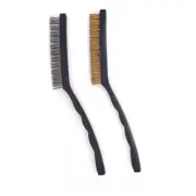 Flexible Wire Brush Set for Rust & Dirt Removal 2PCS Brass & Steel Bristles