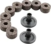Generic 1 Set Set Drum Kit Accessories Drumstick Drum Sticks Felt Pads Rotary Cymbal Stand Buffing Wheel Floor Tom Drum Legs Cymbals Snare Drum Stand Drum Mute Drum Dampener Grey Plastic