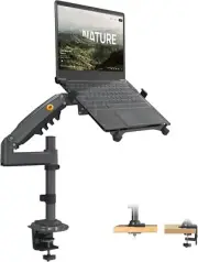 Full Motion Arm w/Mount Tray for 10-17” Laptop and VESA Plate for 17-30” Monitor