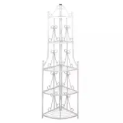5 Tier Corner Plant Stand Garden Patio Decor Display Flower Pot Metal Rack Unit