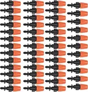 50pcs Set Adjustable Garden Drip Irrigation Misting Nozzles Micro Flowing Sprinkler Head Atomizer Essential for Gardening Agricultural Irrigation