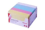 Esselte Ruled System Cards 127x76mm 3"x5" Assorted Colours Pack 500