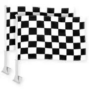 2 Pack: Checkered Car Flag 11x17 In Double LiteWeave Pro Series Double