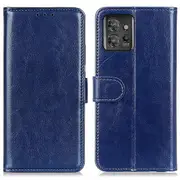 For Motorola ThinkPhone 5G Stand Wallet Phone Cover Crazy Horse Texture PU Leather+TPU Phone Case