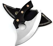 Multipurpose Alaskan Ulu Knife, Vegetable Chopper, and Herb/Meat Mincer, Sharp Rocker Slicer D2 Steel Blade, Mezzaluna Pizza Cutter Great for Anyone Who Loves to Cook