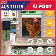 Solar Automatic Chicken Coop Door Opener Timer Auto Light Sensor Remote Control