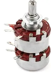 Aexit WTH118 (Potentiometer) 6mm Shaft Diameter Dual 4.7K Ohm 2W Linear (99ry496qf564) Carbon Potentiometer