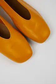 Casi Myra Orange Leather Ballerina for Women