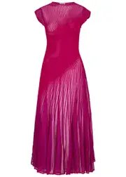 Alaïa Twisted Ribbed-knit Midi Dress - Pink - 38 (UK10 / S) 38 (UK10 / S)