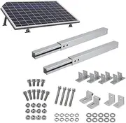 Adjustable Angle Solar Panel Mounting Brackets Frame Shed Caravan Boat Roof or Ground Mount, Adjust Height from 390mm to 670mm