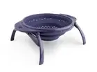 Dexas POP Collapsible Silicone Colander, 10 inch diameter, Purple 10-Inch Gray