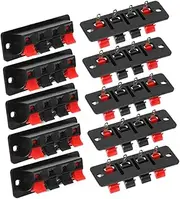 WESIEVYA 10pcs Speaker Terminal Connector Clamps for Audio Equipment LED Light Strips User Friendly Clamping Design Reliable Hold for Various Wires for Home and Office Use
