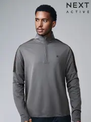 Slate Grey Active Gym Training Quarter Zip Neck (B65819) | $44
