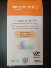 Amazon Basic Smart A19 LED Wi-Fi Color Light Bulb 60 W