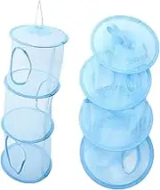 Sosoport 2Pcs Foldable Stuffed Animal Storage Net Organizers Space Saving Hammock for Lightweight and Portable Stuffed Animal Holder for Bedroom and Playroom Use