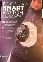 PROSCAN(R) PBTW278-WHITE Proscan Bluetooth Smart Watch/Fitness Bracelet (White)