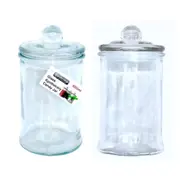 24 x Glass Apothecary Candy Lolly Buffet Jar Candle Making Waxing Wedding Party 660ML